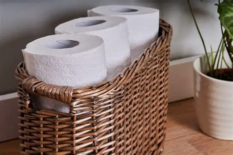 HOUSEWARE ROLL HOLDER BASKET