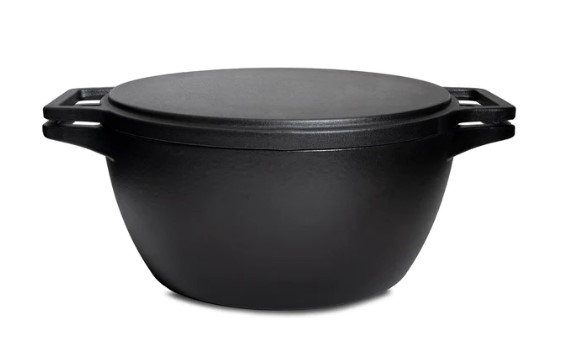 CRUSHGRIND MULTIF  CAST IRON DUTCH OVEN POT &PLATE