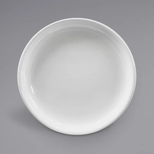 CERAMIC WHITE FLAT ROUND DISH CRM1480